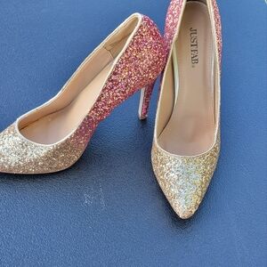 Just Fab Glitter Heels